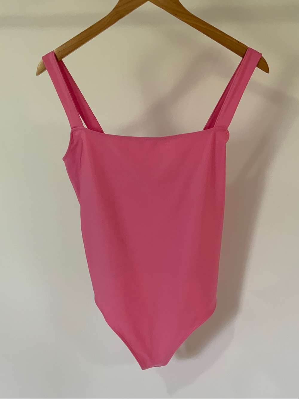 All American Women’s Pink Square-Neck Tank Top Bodysuit.